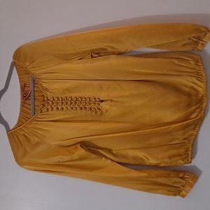 Tory Burch sz 6 gold silk blouse